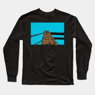 Tower Bridge - Blue Long Sleeve T-Shirt